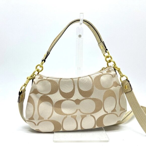 COACH F20761 Poppy Daisy Floral Applique Signature Crossbody Bag Shoulder Bag - Picture 9 of 16